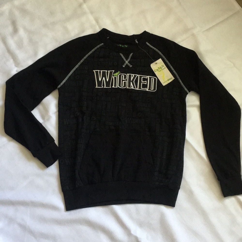 Black pullover Wicked sweatshirt w/ front pockets